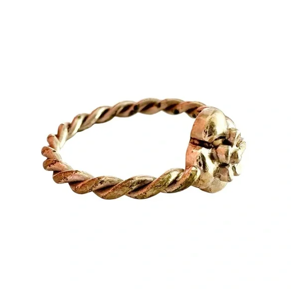 Chanel Gold B13 Camellia Flower Twist Band Ring with Box Size 6 - Picture 11 of 15